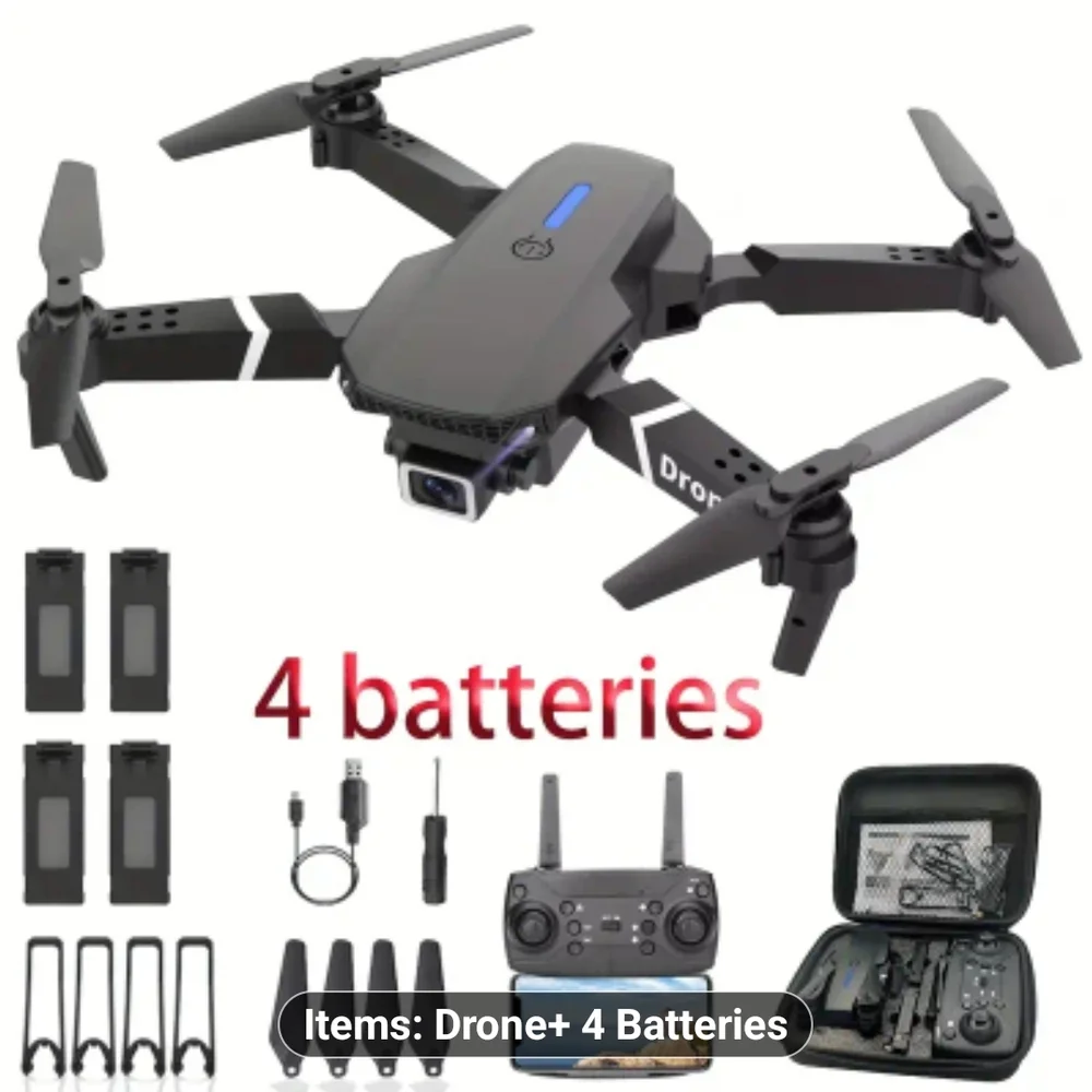 Advanced Black Drone with Quad Battery Pack